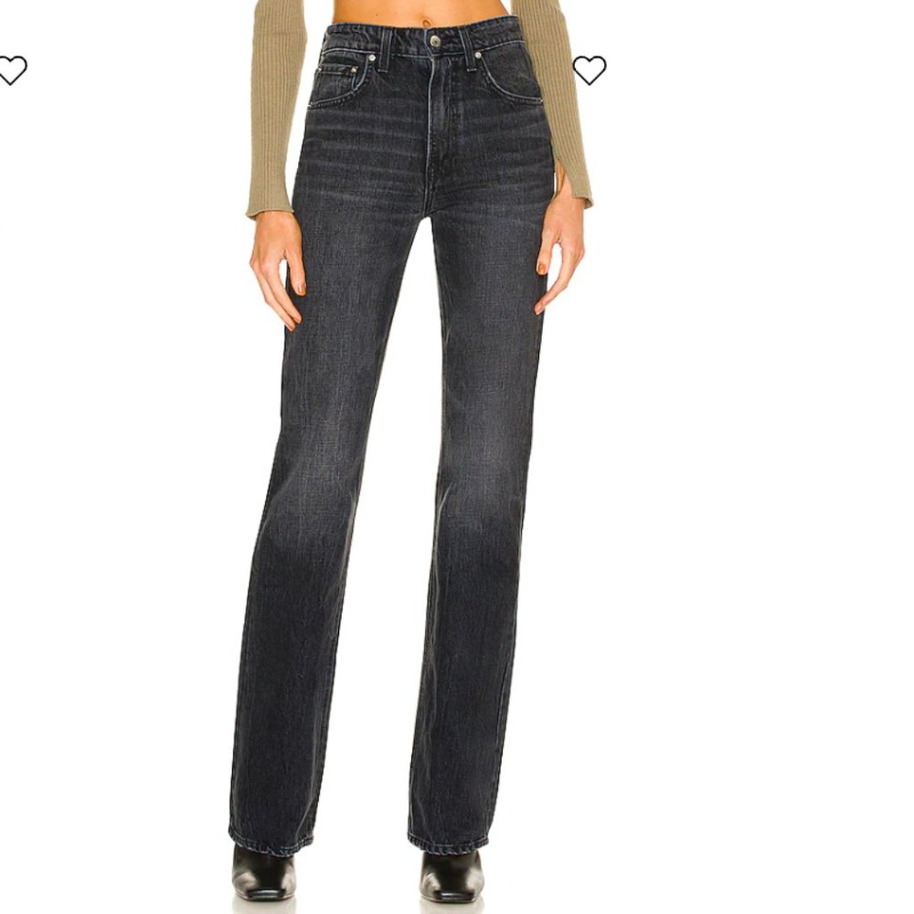 GRLFRND Melanie High-Rise Black Boot Cut Jeans | Size 24